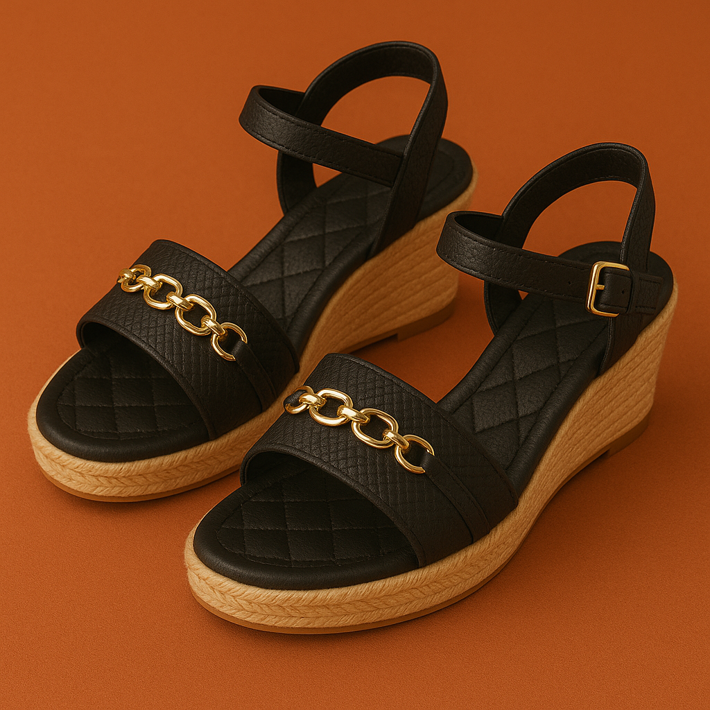 Sandali ortopedici con soletta memory fresh gel e suola aumenta altezza