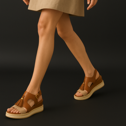 Sandali ortopedici vera pelle con soletta softair - Piedi freschi